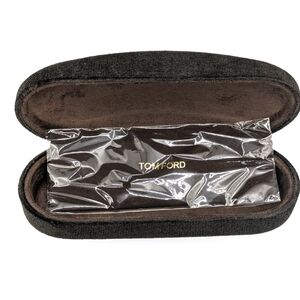 Tom Ford Brown Velour Large Sunglasses Case with Cloth
